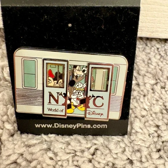 Disney NYC Subway Pin with Red and Blue Accents - Picture 3 of 7